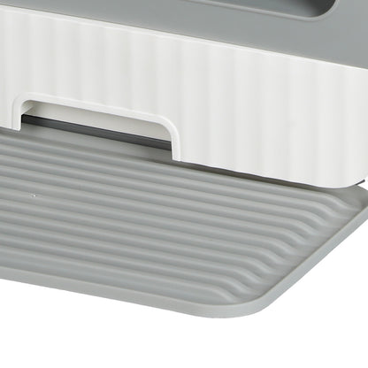 PaWz Fully Enclosed Cat Litter Box Mat Grey-1864184548909256708