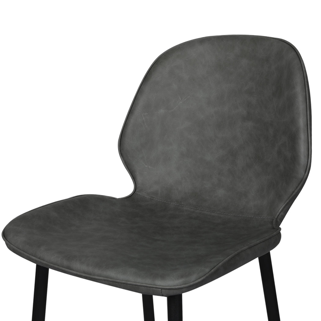 Levede 2x Bar Stool Barstools Counter Grey-1864183287451357188