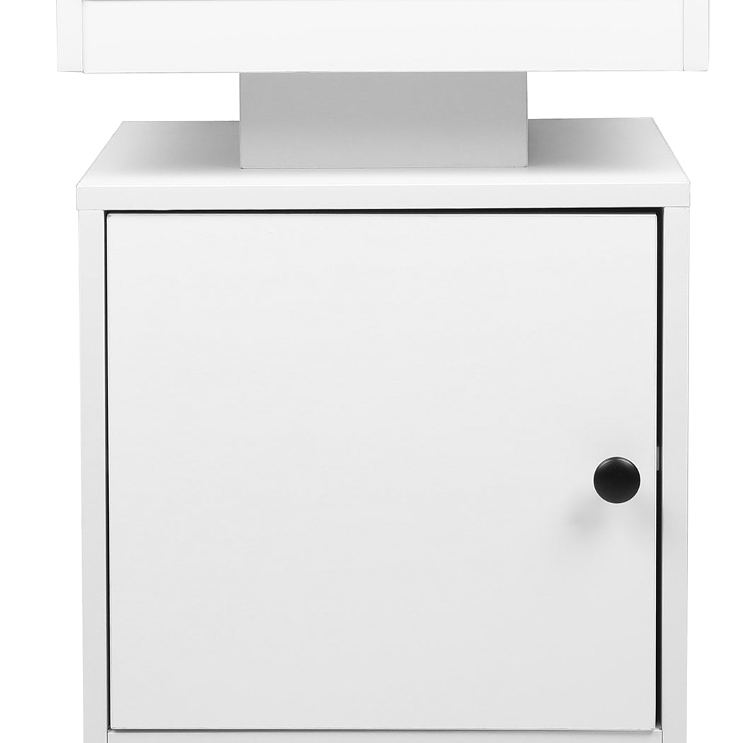 Levede Bedside Table USB Charger Outlet RGB White-1869883069012512772