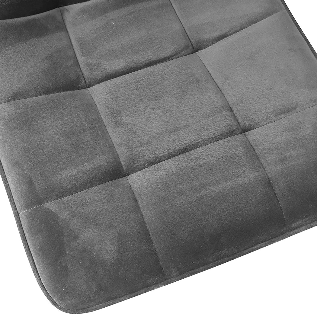 Levede 4x Dining Chairs Kitchen Velvet Grey-1864183277460525060