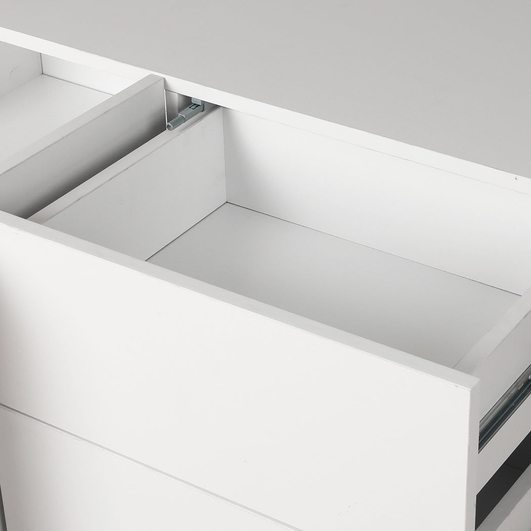 Levede Buffet Sideboard Storage Cabinet White-1864183281268953092