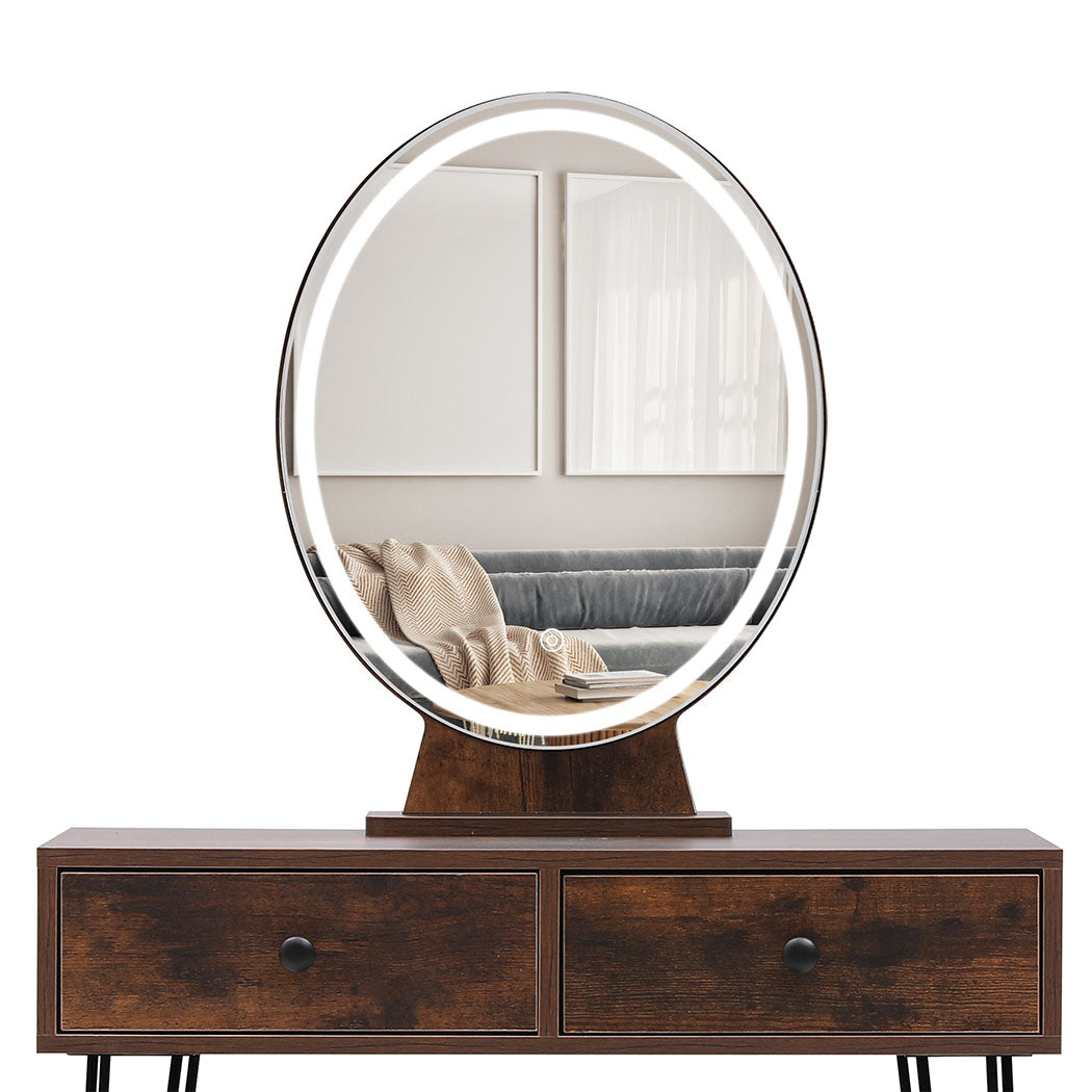 Levede Dressing Table LED Light Strip Brown-1871349402606637060