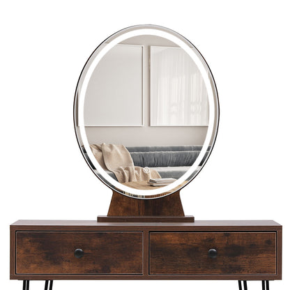 Levede Dressing Table LED Light Strip Brown-1871349402606637060