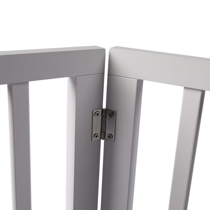 Wooden Pet Gate Dog Fence Retractable White 600x 3MM-1864184510288105476