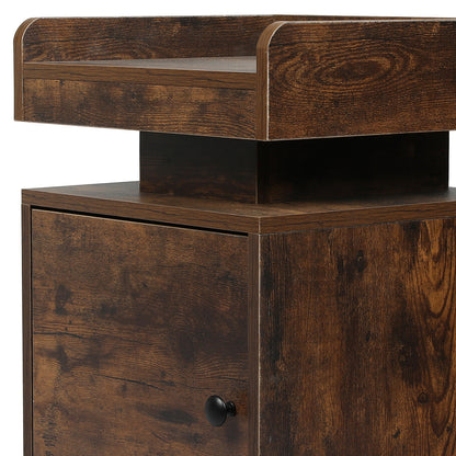 Levede Bedside Table USB Charger Outlet RGB Oak-1869883068827963397