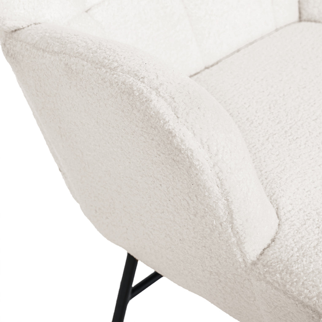 Levede Fleece Rocking Chair-1869883063815770117