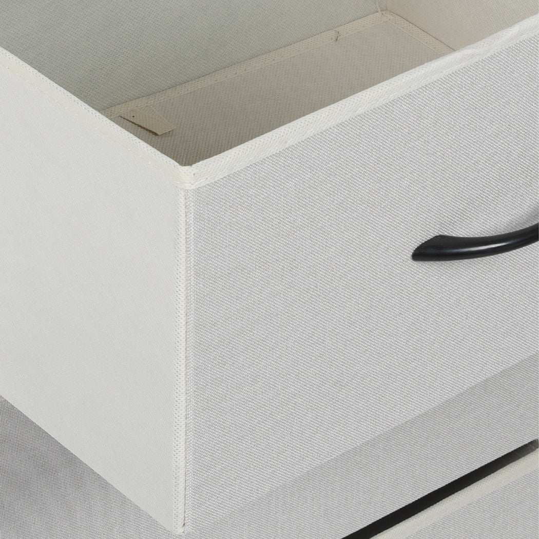 Levede Storage Cabinet Tower Chest Beige-1864183275975741445