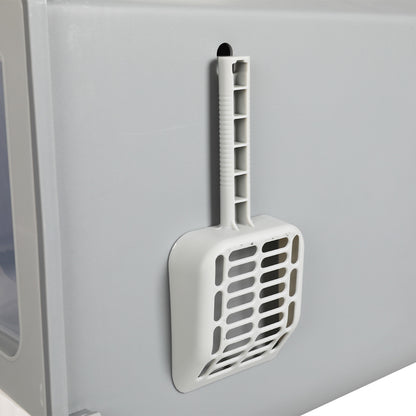 PaWz Fully Enclosed Cat Litter Box Mat Grey-1864184548909256709