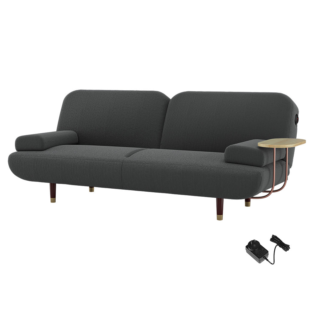 LEVEDE  CONVERTIBLE SOFABED WITH USB CHARGE AND SIDE TABLE-1869883071256465408