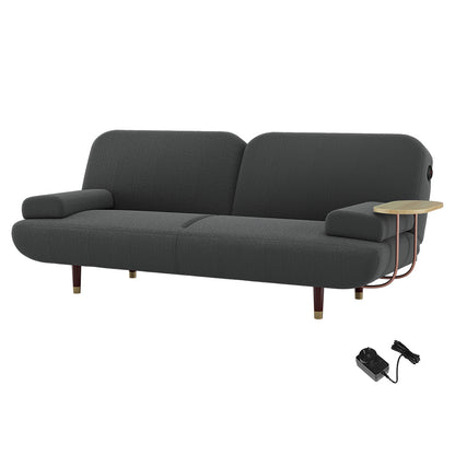 LEVEDE  CONVERTIBLE SOFABED WITH USB CHARGE AND SIDE TABLE-1869883071256465408