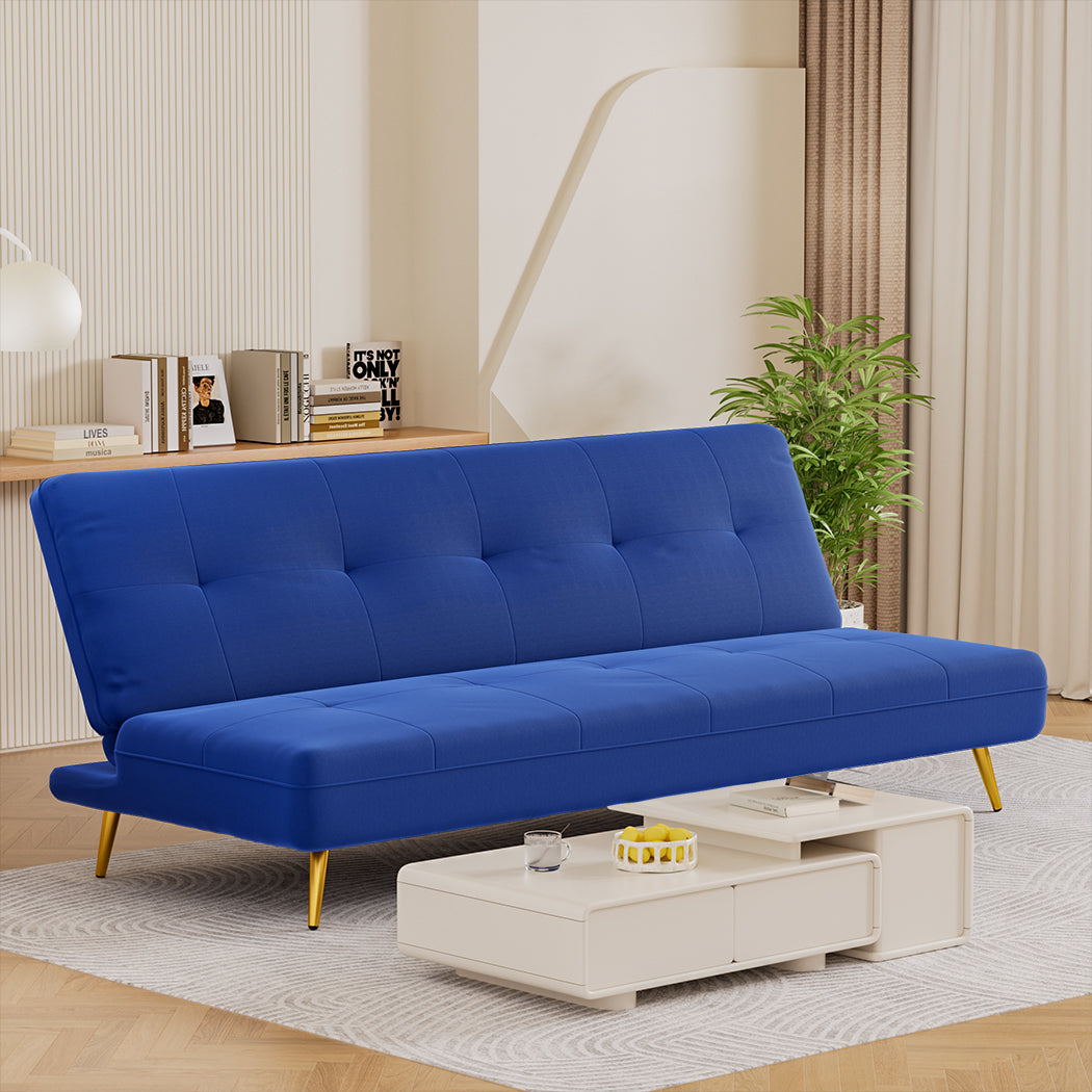 Levede Sofa Bed Convertible Velvet 3 Seater-1869883070950281223